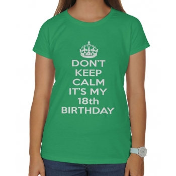  Koszulka damska na 18 urodziny Don't keep calm